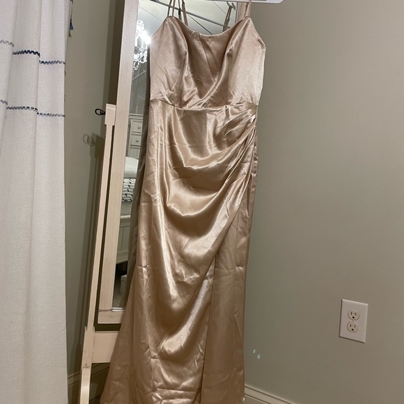 Birdy Grey Dresses & Skirts - Birdy Grey Gold Anne Shiny Dress